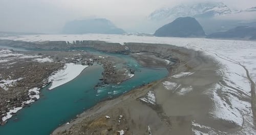Aerial view of Majestic Sarfaranga Cold Desert Shigar, Skardu, Pakistan.