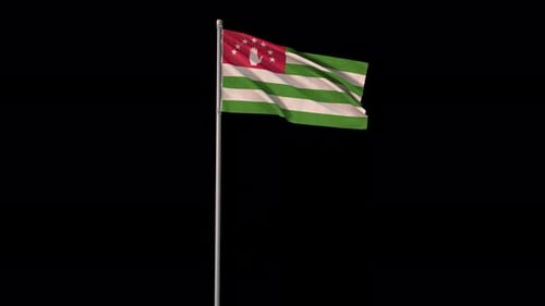 Realistic Waving Flag of Abkhazia