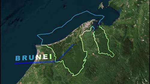 Brunei Map Animation
