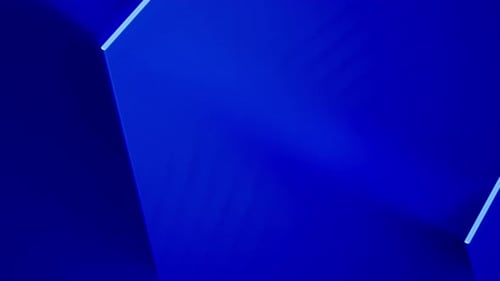 Glass Bands Blue With Backlighting. Clean Composition