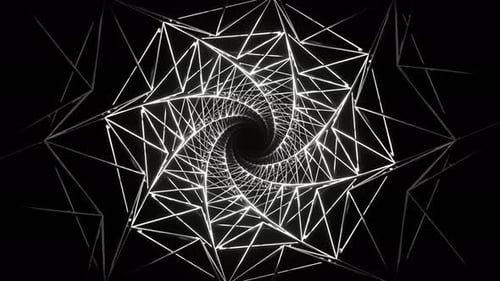 White Glossy Movable Spiral Grid Background Vj Loop In 4K