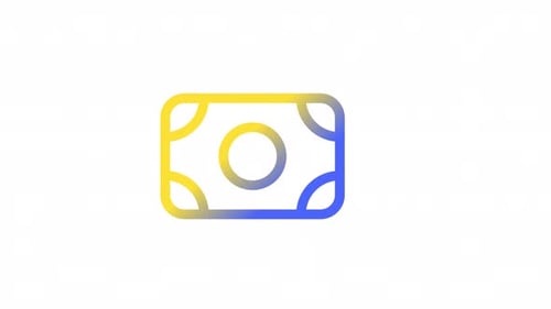 Ensemble d'icônes d'interface utilisateur animé Cash Gradient