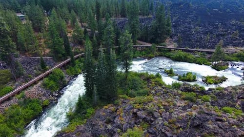 Beautiful, stunning river rapids in mountains 4K Slow Motion