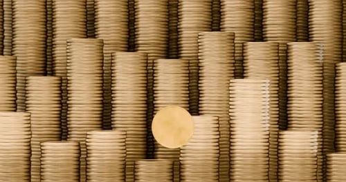 Floating Golden Coin Reveal Animation