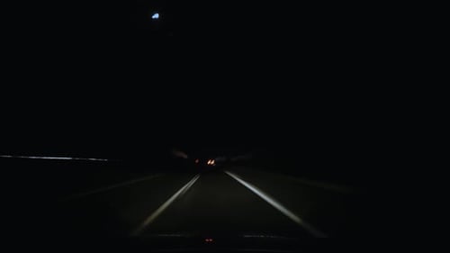 Driving at a dark night