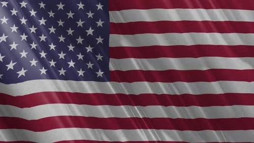 United States of America Flag Waving Animation