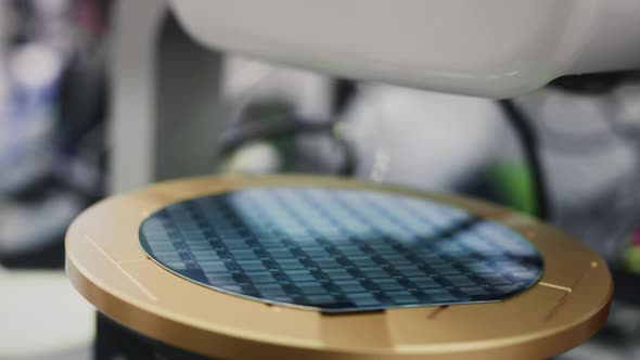 Electronic Machine Silicon Wafer at Advanced Semiconductor Foundry That ...
