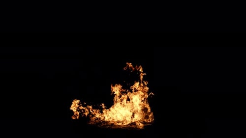 Realistic Fire Flames Alpha Channel Overlay Loopable Video
