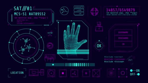 Infographics About Computer Security Animated on the Alpha Channel
