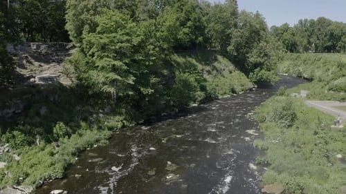 National Estonian park with river and a castle