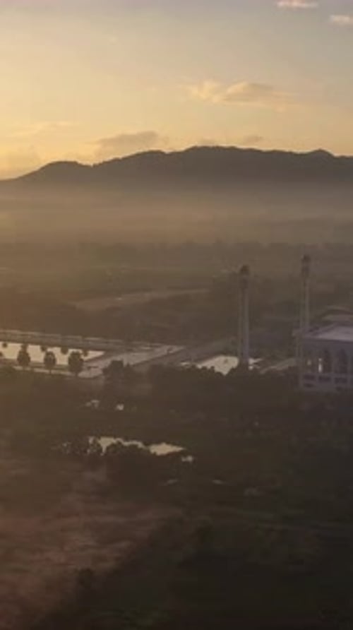 Vue verticale de la mosquée de Songkhla, Thaïlande
