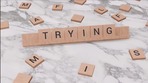 Trying word on scrabble