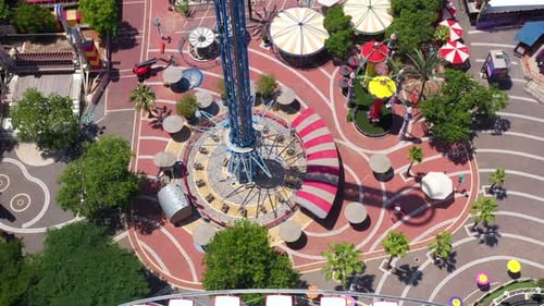 Tel Aviv amusement park closed with no people, during Corona virus.