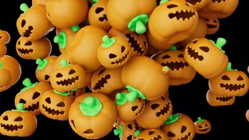 Pumpkin Halloween Transition alpha channel