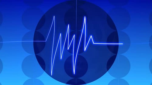 Blue color pulse and heartbeat animation