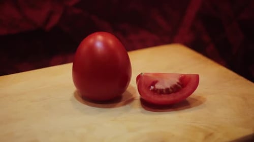 Red tomatoes macro close up 2