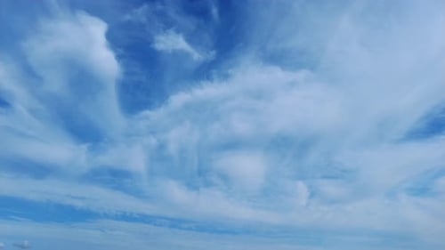 Clouds and Blue Sky Wide Aerial Shot