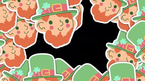 saint patrick's day transition with transparency alpha channel 4k