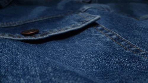 Close Up of a Blue Denim Jacket