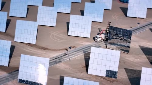 Vue aérienne d'un panneau solaire