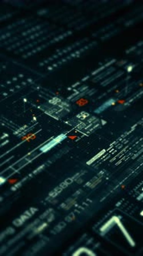 Futuristic Data Matrix Simulation Background 40