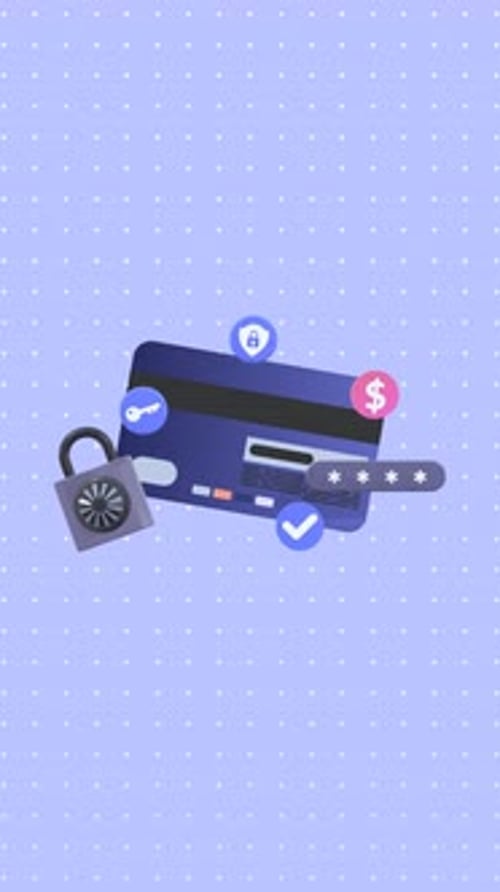 Modern Secure Credit Card Payment and Password Entry Animation