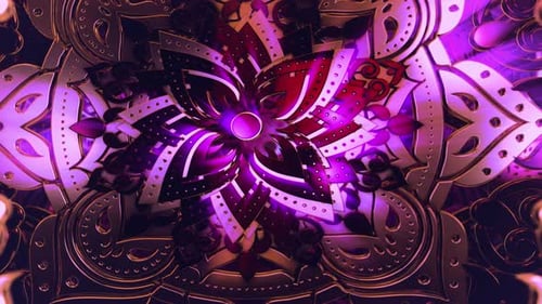 Das lila Kaleidoskopmuster dreht sich