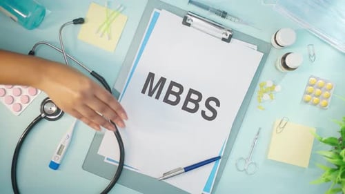 MBBS WRITTEN ON MEDICAL PAPER