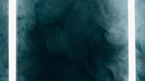 Colored Neon Light with Smoke