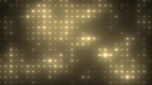 Abstract loop glowing yellow orange disco wall with bright light bulbs background