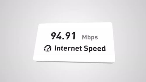 Minimalist Internet Speed Data Counter Animation