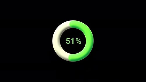 Loading animation progress bar circle and linear style with percentage, digital preloader countdown.