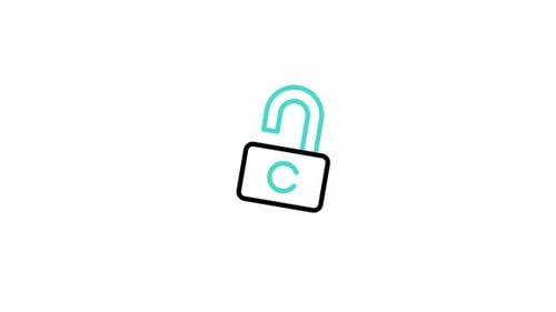 Flat Design Padlock Open Close Icon Animation