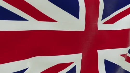 Waving United Kingdom Flag Looping Animation