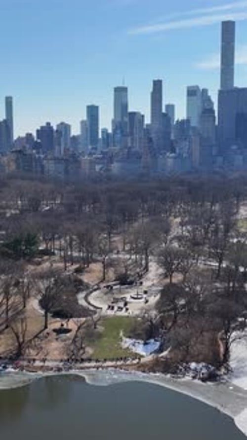 Central Park At Manhattan In New York United States.