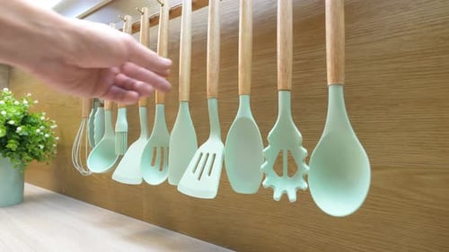 Kitchen Utensils in a Row