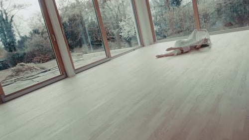 Contemporary Dancer in a Studio