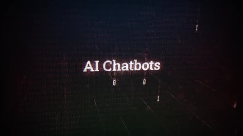 Chatbots IA sur un message d'écran numérique sur des écrans d'ordinateur V02