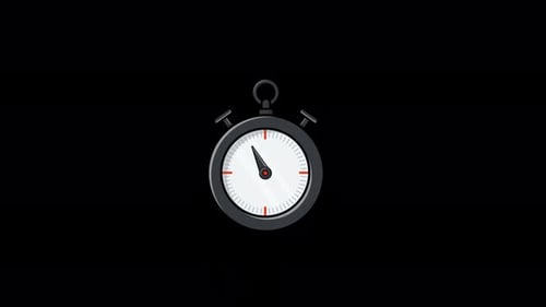 Animated Stopwatch. Quiz Time Concept Video - Transparent