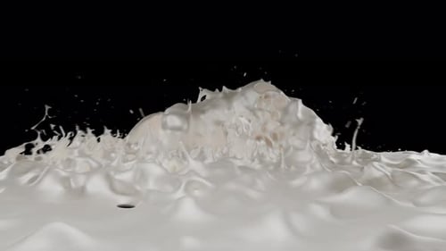 Dynamic White Fluid Splash Transition