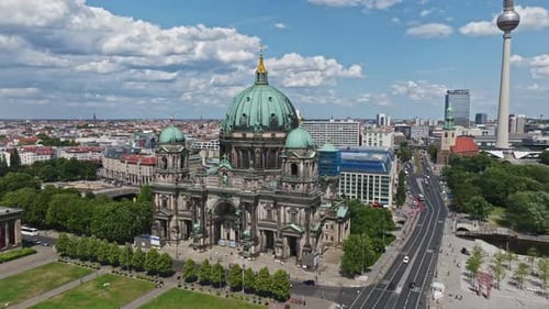 Aerial view of Berlin Cathedral , Germany