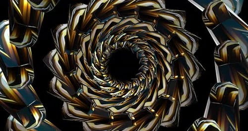 4K VJ Abstract Color Tunnel Animation 24