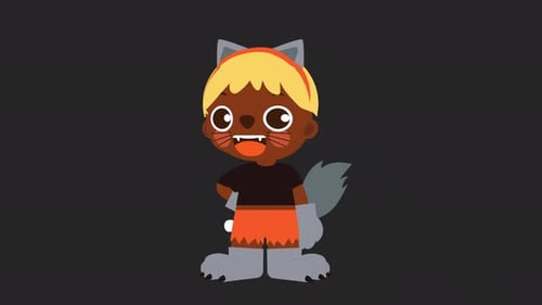 Animated Cute Werewolf Character Halloween Mascot Animation