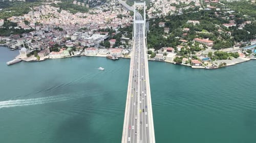 Istanbul bridge traffic