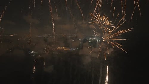 Fogos de artifício noturnos Dubai 2