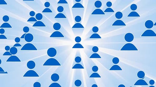 People Network Signs Concept Loop Animationshintergrund