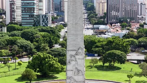 Obelisk Monument in downtown Sao Paulo in Brazil.