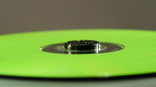 Vintage Cd Music Player Closeup Using Portable Music Player for Listening with Compact Disc