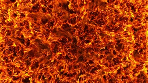 Nahtlose Schleife aus heißem, dichtem Feuer und brennenden Flammen