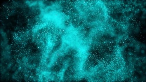 Dynamic Abstract Glowing Particle Cloud Background